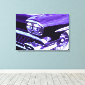 Klassieke auto: Chevrolet 1958 Canvas Afdruk (Insitu (Houten vloer))
