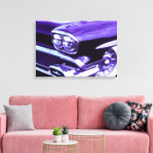 Klassieke auto: Chevrolet 1958 Canvas Afdruk (Insitu (Woonkamer))