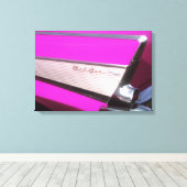 Klassieke auto: Chevrolet Bel Air Canvas Afdruk (Insitu (Houten vloer))