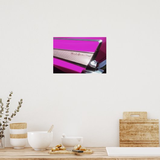 Klassieke auto: Chevrolet Bel Air Poster (Keuken)
