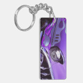 Klassieke auto: Chevrolet met brandende kap Sleutelhanger (Voorkant Links)