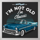 KLASSIEKE AUTO CHEVY BEL AIR CABRIOLET 1956 POSTER (Voorkant)
