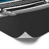 KLASSIEKE AUTO CHEVY BEL AIR CABRIOLET 1956 POSTER (Hoek)