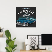 KLASSIEKE AUTO CHEVY BEL AIR CABRIOLET 1956 POSTER (Thuiskantoor)