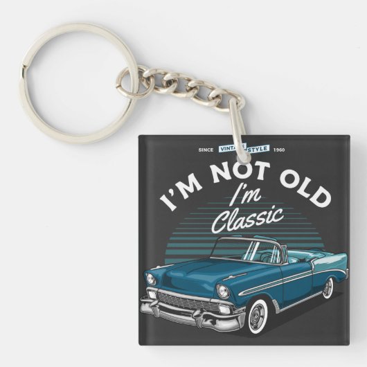 KLASSIEKE AUTO CHEVY BEL AIR CABRIOLET 1956 SLEUTELHANGER (voorkant)