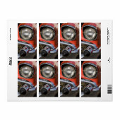 Klassieke Auto Chrome Onderdelen en Koplamp Etiket (Full Sheet)