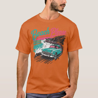 Klassieke auto cruisen langs de kust vriend cadeau t-shirt