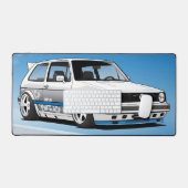 Klassieke Auto Cultuur, Custom Golf wit Bloemen Bureaumat (Keyboard & Muis)