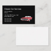 Klassieke auto diensten en restauratie visitekaartje (Voorkant / Achterkant)