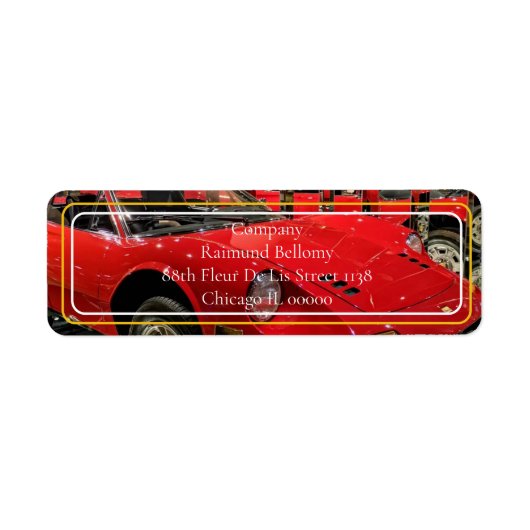 Klassieke auto etiket (Voorkant)