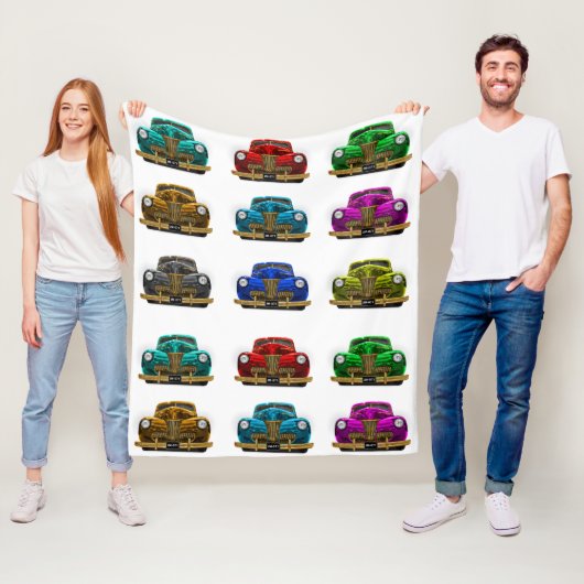  klassieke auto fleece deken (In situ)