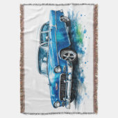 Klassieke Auto Gewoven Worpdeken Deken (Voorkant Verticaal)