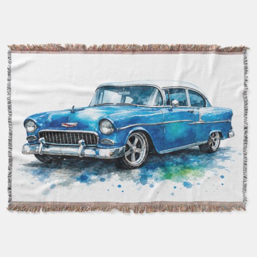 Klassieke Auto Gewoven Worpdeken Deken (Voorkant)