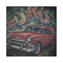 Klassieke Auto Graffiti Poster