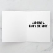 KLASSIEKE AUTO GROTE VERJAARDAGSKAARTEN KAART (Binnen)