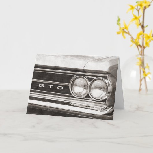 Klassieke Auto GTO Kaart (Gele Bloem)