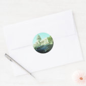 Klassieke auto Havana Cuba Ronde Sticker (Envelop)