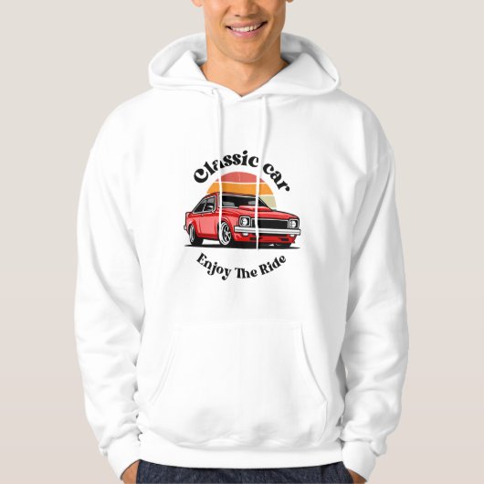 Klassieke auto hoodie (Voorkant)