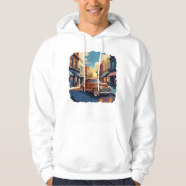 Klassieke auto hoodie uit de jaren 40