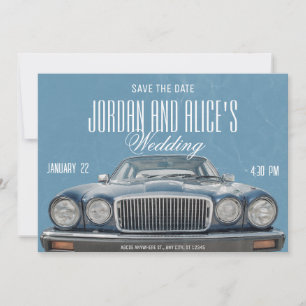 Klassieke auto Huwelijk  Save The Date