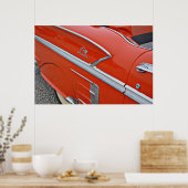  Klassieke auto Impala Sluiten Poster (Keuken)