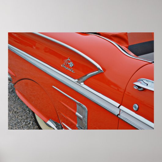  Klassieke auto Impala Sluiten Poster (Voorkant)