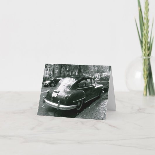 Klassieke auto in de Kaart van de Nota van de Foto (Voorkant)