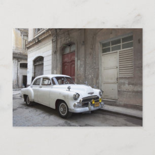 Klassieke auto in Havana Cuba Briefkaart
