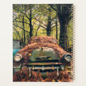 Klassieke Auto in Herfstbladeren Planner (Achterkant)