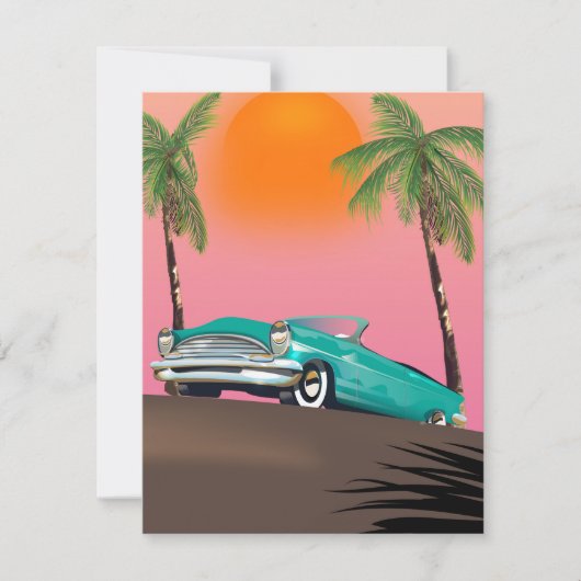  klassieke auto in het paradijs (Voorkant)