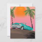  klassieke auto in het paradijs (Achterkant)