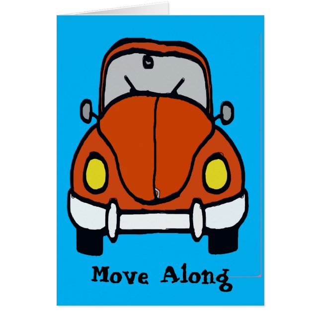 Klassieke auto in rode Cartoon (Voorkant)
