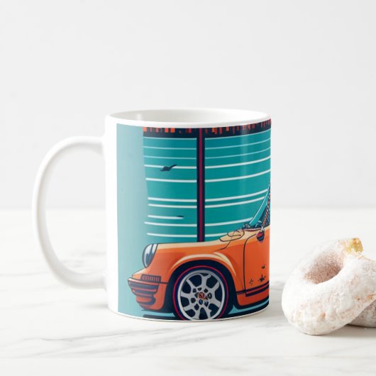 klassieke auto koffiemok (Met donut)