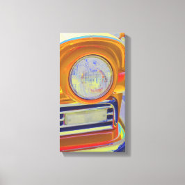 Klassieke auto koplamp pop kunst canvas afdruk