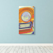 Klassieke auto koplamp pop kunst canvas afdruk (Insitu (Houten vloer))