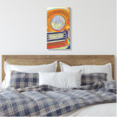 Klassieke auto koplamp pop kunst canvas afdruk (Insitu (Slaapkamer))