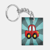 Klassieke Auto Kunst Retro Auto Print Sleutelhanger (Voorkant Links)