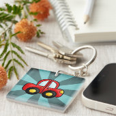 Klassieke Auto Kunst Retro Auto Print Sleutelhanger (Voorkant Rechts)
