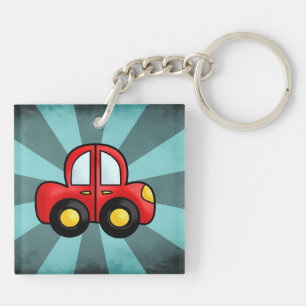 Klassieke Auto Kunst Retro Auto Print Sleutelhanger