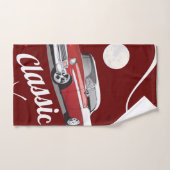 klassieke auto&maan bad handdoek (Handdoek)