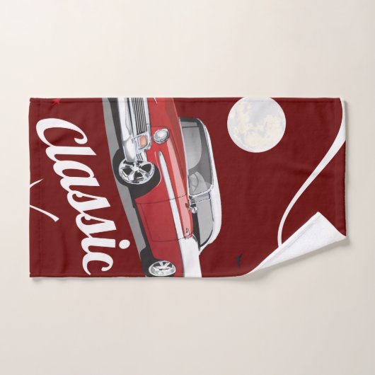 klassieke auto&maan bad handdoek (Handdoek)