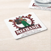 Klassieke Auto Mechanic Garage Business Marketing Kartonnen Onderzetters (Schuin)