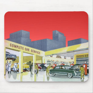 Klassieke Auto Mechanica Complete Autogarage Muismat