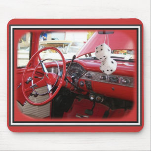 Klassieke auto met dok muismat