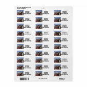 KLASSIEKE AUTO MET FIJN RETURN ADRES-ETIKETTERS ETIKET (Full Sheet)