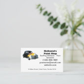 Klassieke auto met geel rood vlammen Visitekaartje (Staand voorkant)