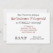 Klassieke auto met uitnodiging tot uittreding uit (Achterkant)