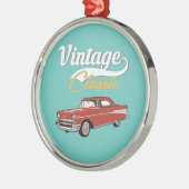 Klassieke auto metalen ornament (Links)