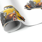 Klassieke Auto Moderne Cool Cadeaupapier (Rol Hoek)