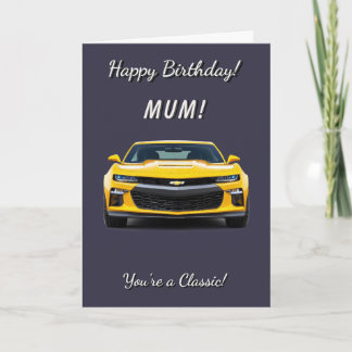 Klassieke auto Mum Je bent een klassieke verjaarda Kaart